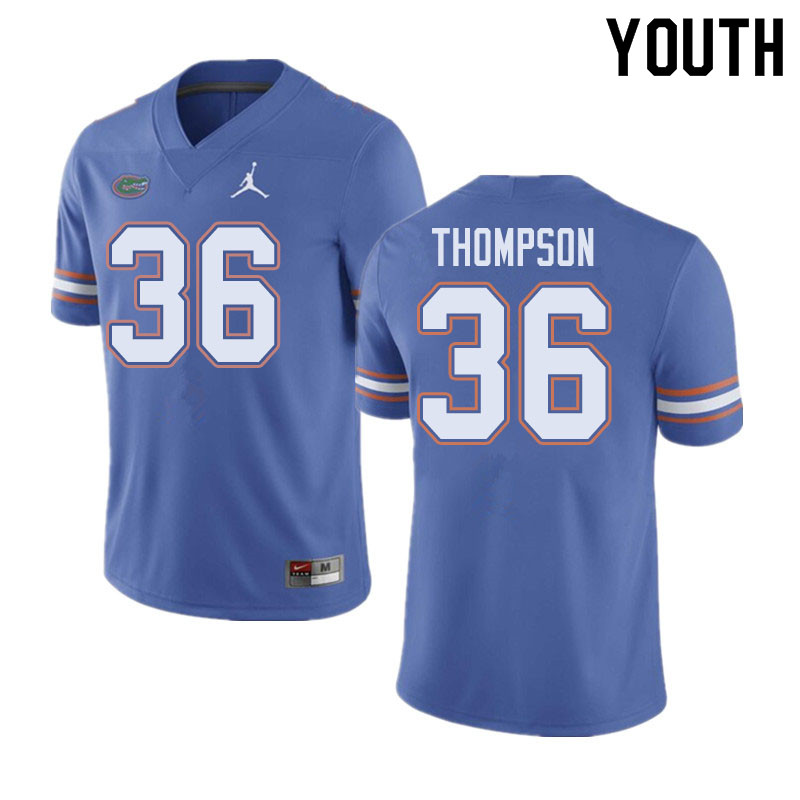 Jordan Brand Youth #36 Trey Thompson Florida Gators College Football Jerseys Sale-Blue